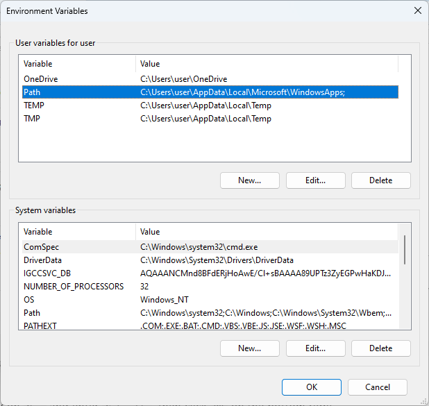 Environment Variables